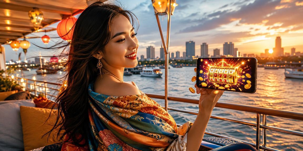 Người chơi tại Sài Gòn thử vận may với slot game trong không khí sôi động buổi tối